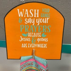 Handmade wooden sign